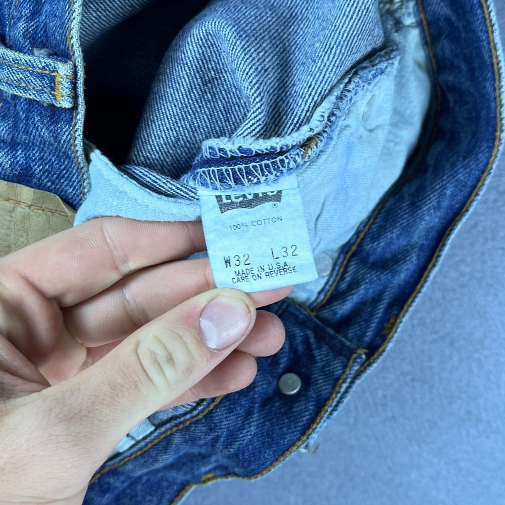 VTG 90s 1990 Levis 501 Jeans Mens 32x32 Straight Button Fly Denim Made in USA - Picture 3 of 12